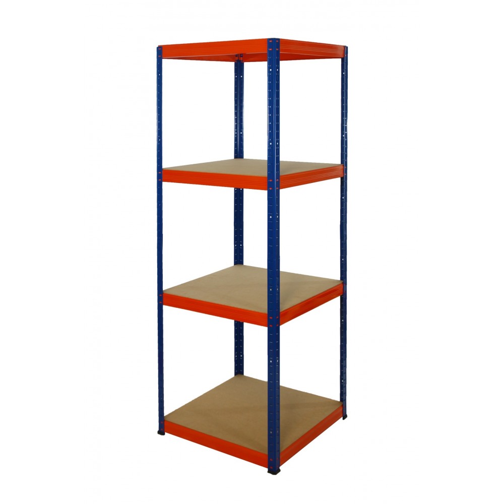 Regał Helios 180x50x50 cm 4 półki/175kg Czarno-Biały