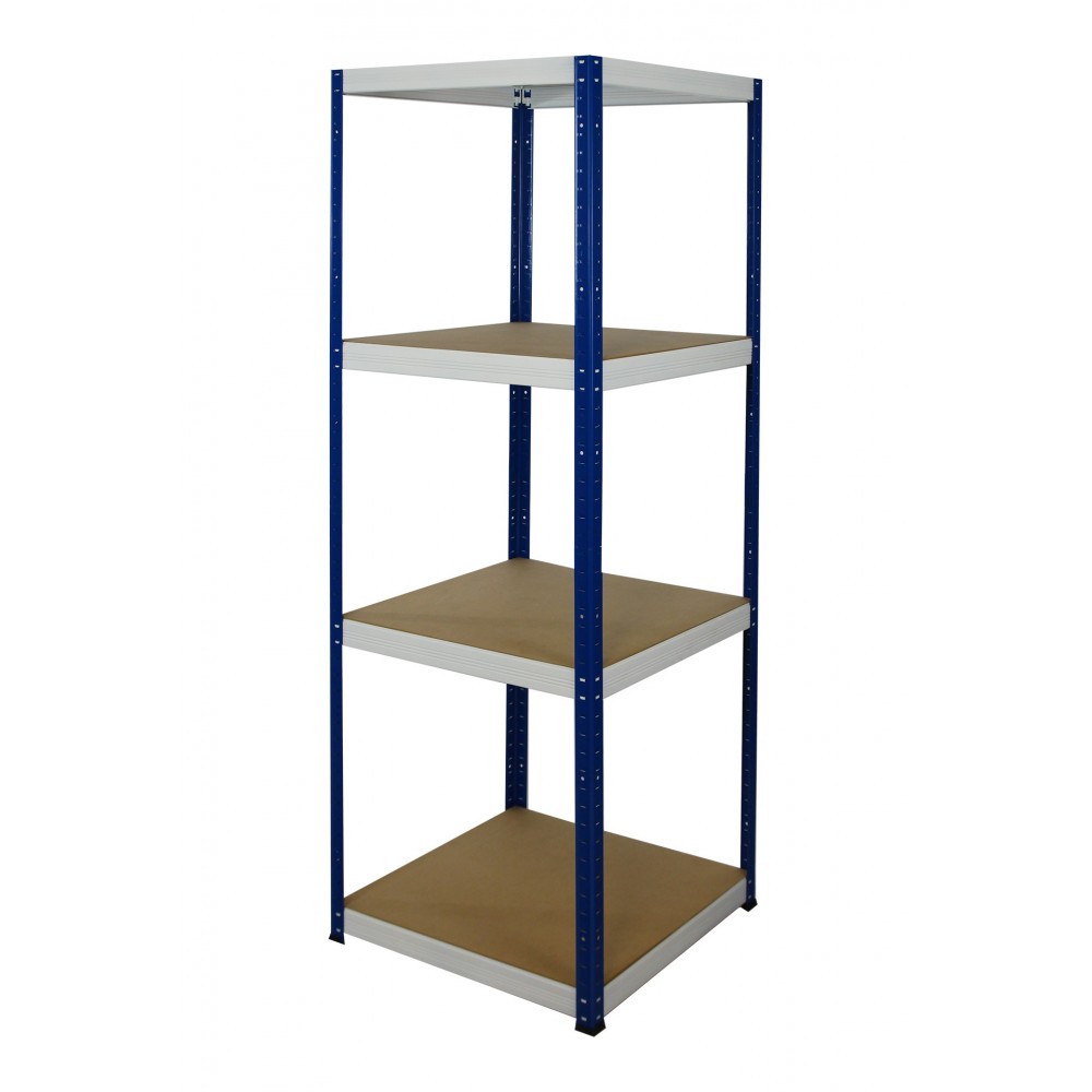 Regał Helios 180x50x50 cm 4 półki/175kg Czarno-Biały