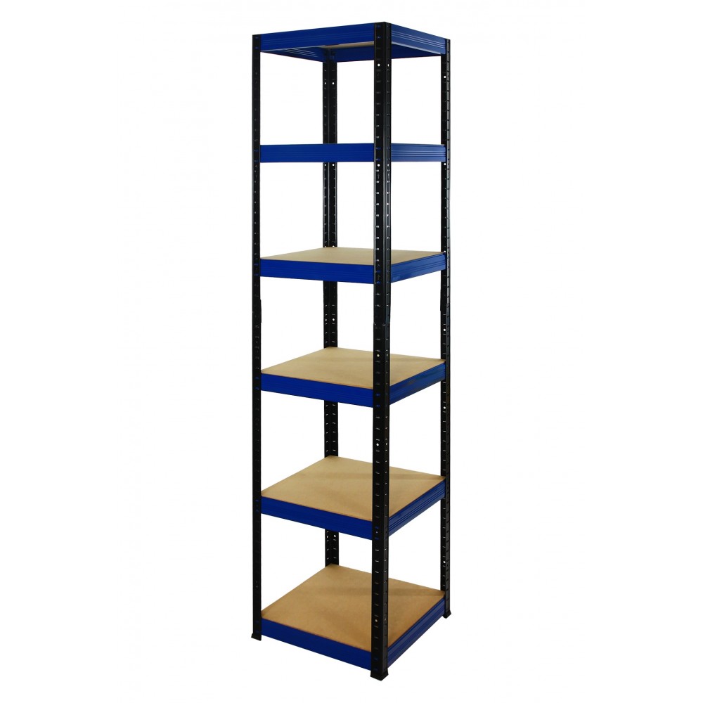 Regał Helios 196x45x45 cm 6 półek/175kg Czarno-Biały