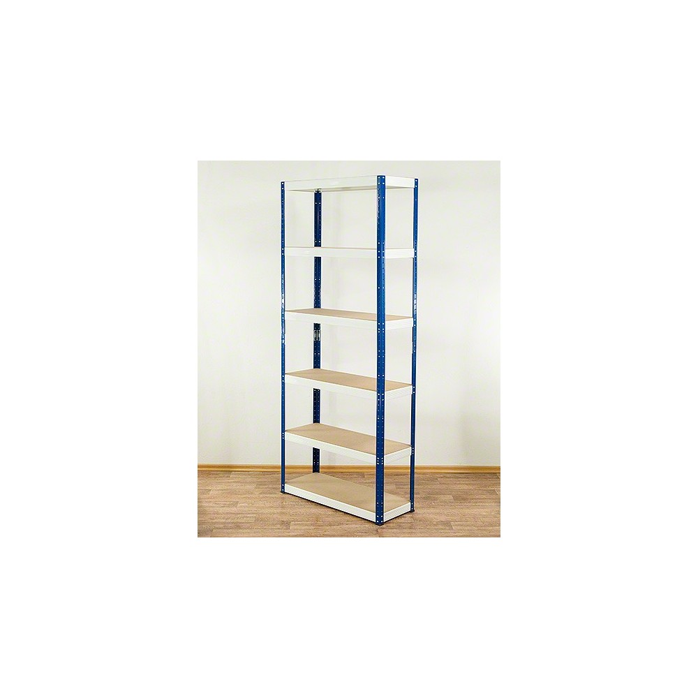 Regał Helios 213x75x40 cm 6 półek/175kg Biało-Biały
