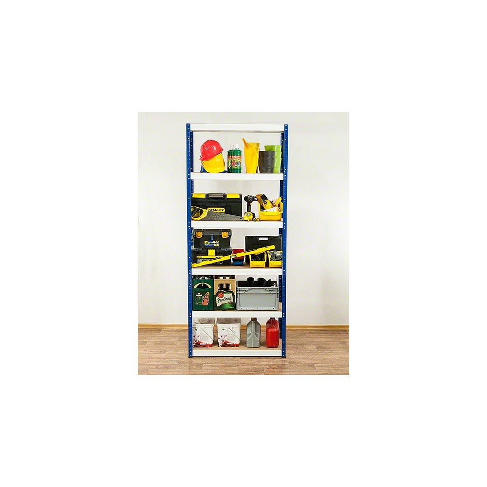 Regał Helios 213x75x40 cm 6 półek/175kg Biało-Biały