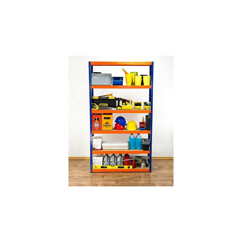 Regał Helios 213x120x35 cm 6 półek/175kg Biało-Biały