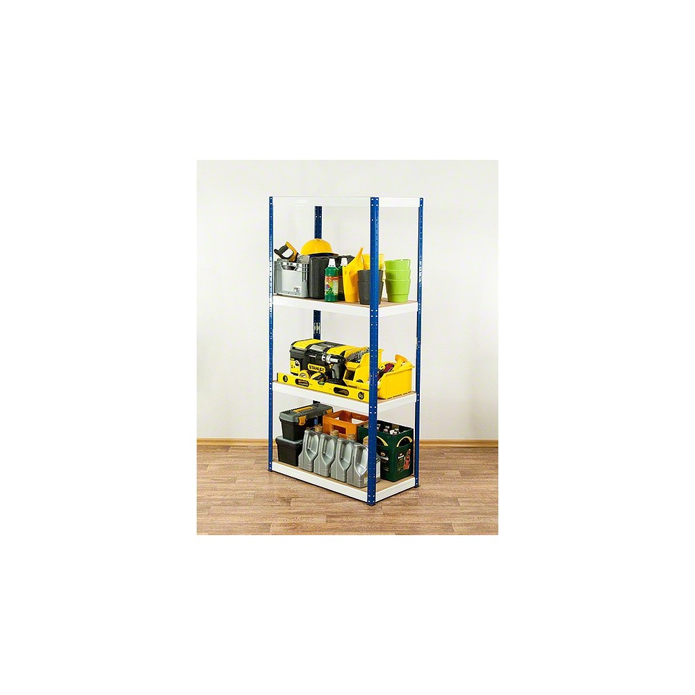 Regał Helios 180x75x45 cm 4 półki/275kg Biało-Biały