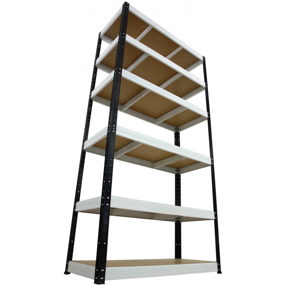 Regał Helios 196x120x60 cm 6 półek/275kg Biało-Biały