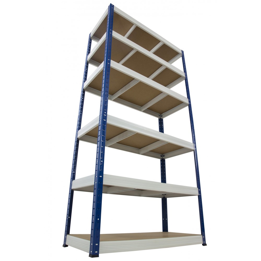 Regał Helios 196x120x60 cm 6 półek/275kg Biało-Biały