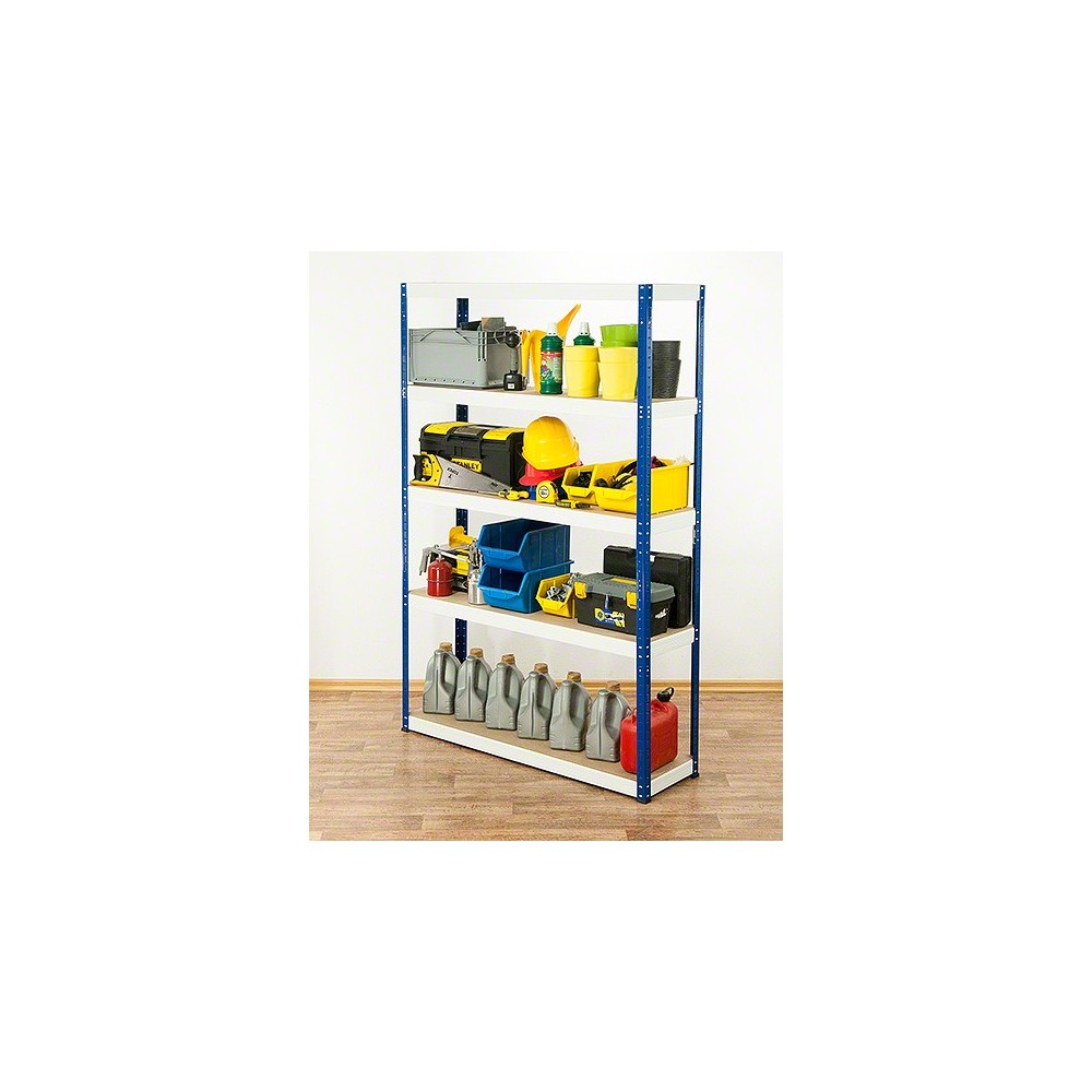 Regał Helios 196x120x35 cm 5 półek/275kg Czarno-Pomarańczowy