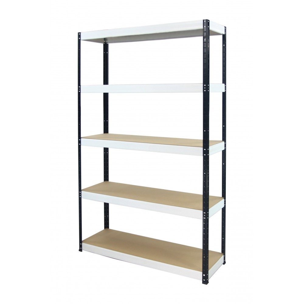 Regał Helios 213x120x45 cm 5 półek/275kg Czarno-Pomarańczowy