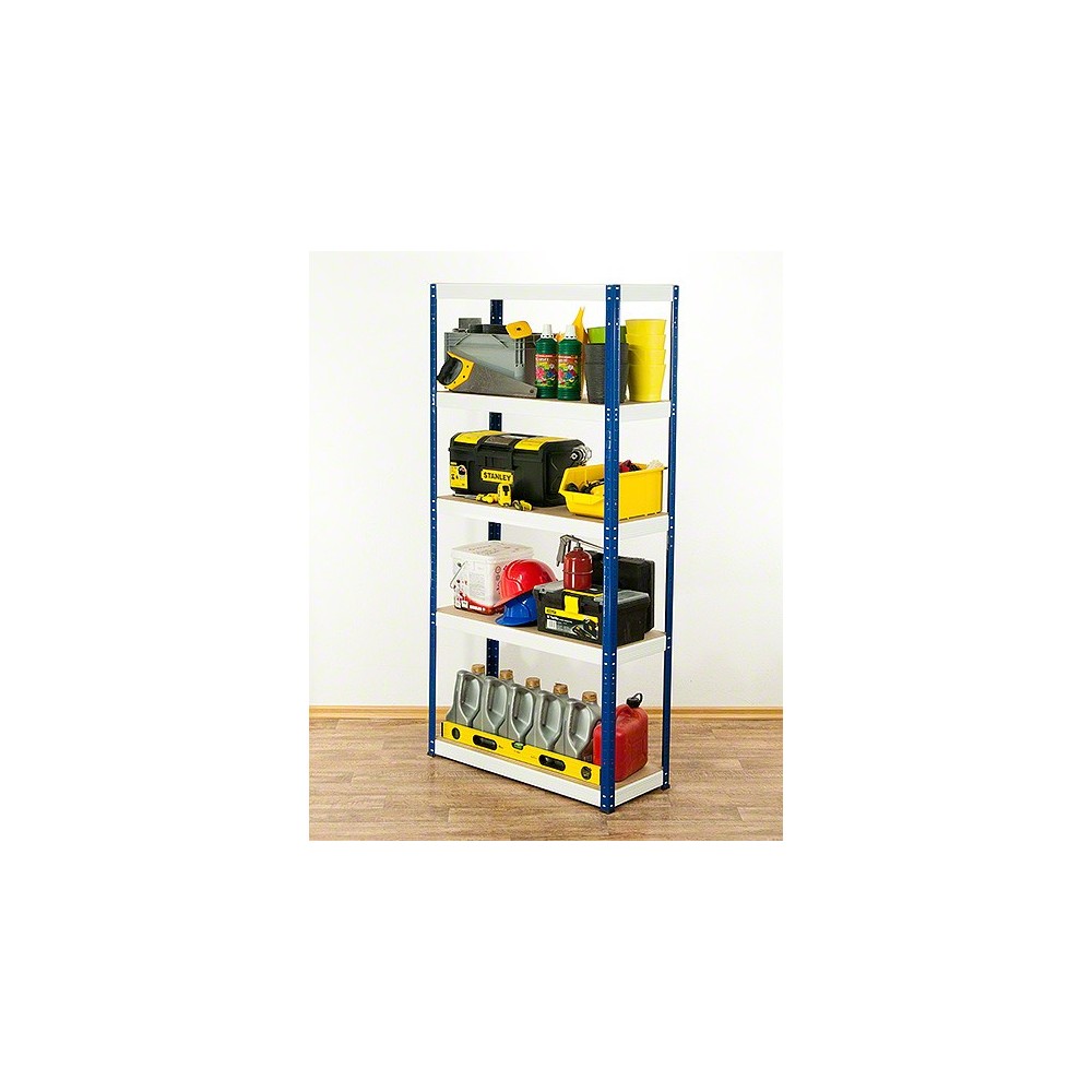 Regał Helios 180x90x50 cm 5 półek/350kg Biało-Biały