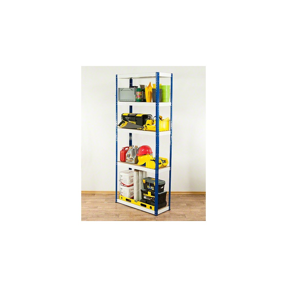 Regał Helios 213x75x30 cm 5 półek/275kg Biało-Biały