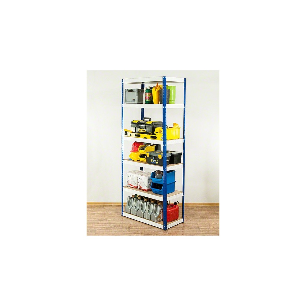 Regał Helios 196x90x35 cm 6 półek/350kg Biało-Biały