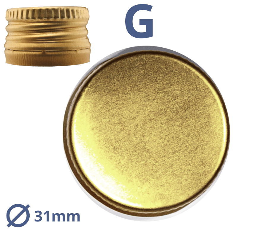 zakrętki na butelki , średnica 31 mm