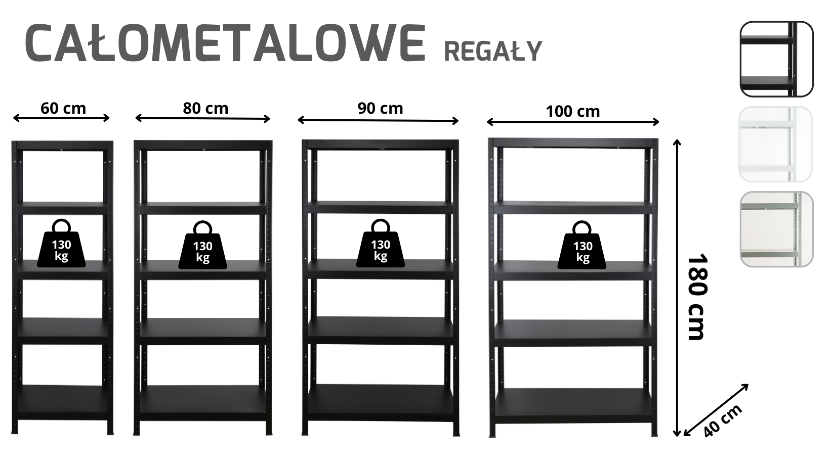 całometalowe regały Elara