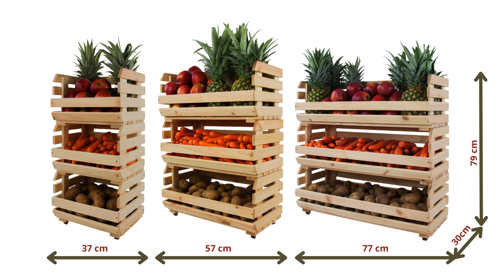 skrzynie na kółkach do warzyw i owoców