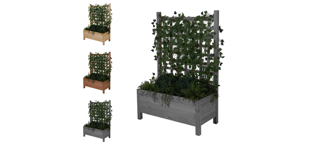 Donice z pergolą drewnianą